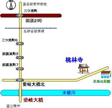 桃林寺の地図